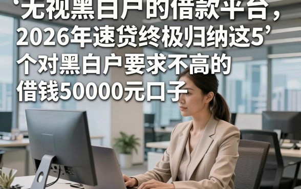 无视黑白户的借款平台，2026年速贷终极归纳这5个对黑白户要求不高的借钱50000元口子
