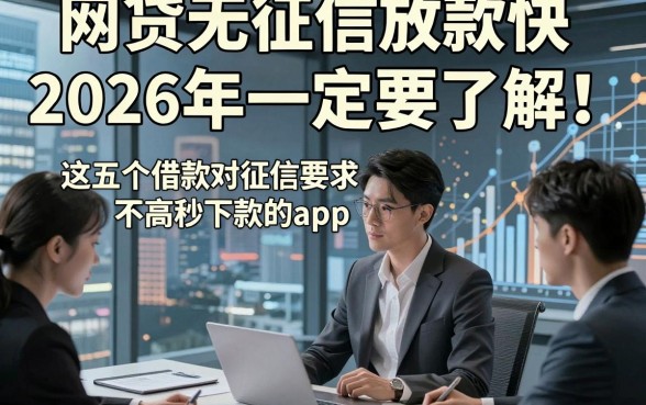 网贷无征信放款快2026年一定要了解！解读这五个借款对征信要求不高秒下款的app