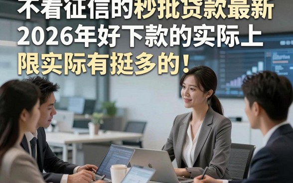 不看征信的秒批贷款最新2026年好下款的实际上有挺多的！，今天细致汇聚这五个贷款软件！