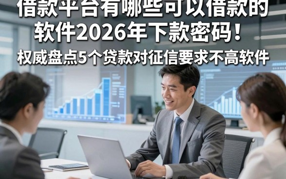 借款平台有哪些可以借款的软件2026年下款密码!权威盘点5个贷款对征信要求不高软件