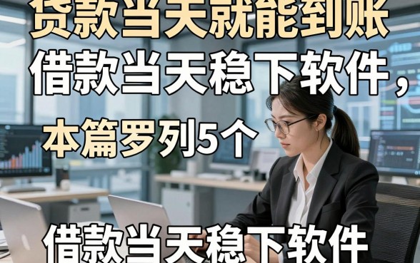 贷款当天就能到账，本篇罗列5个借款当天稳下软件