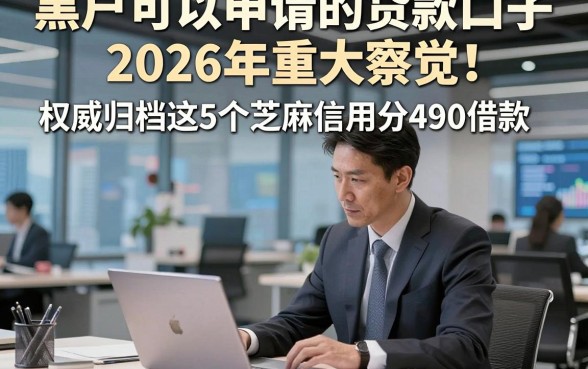 黑户可以申请的贷款口子2026年重大察觉！权威归档这5个芝麻信用分490借款