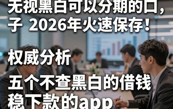 无视黑白可以分期的口子2026年火速保存！权威分析五个不查黑白的借钱稳下款的app