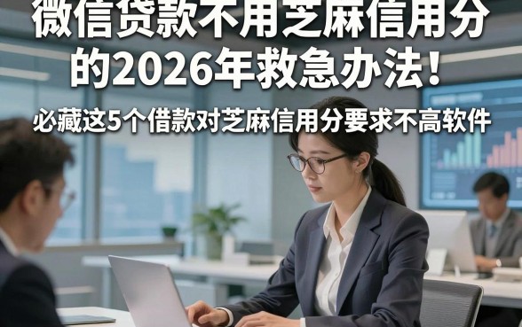 微信贷款不用芝麻信用分的2026年救急办法！必藏这5个借款对芝麻信用分要求不高软件