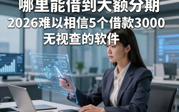 哪里能借到大额分期，2026难以相信5个借款3000无视查的软件