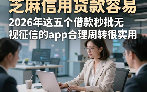 芝麻信用贷款容易，2026年这五个借款秒批无视征信的app合理周转很实用