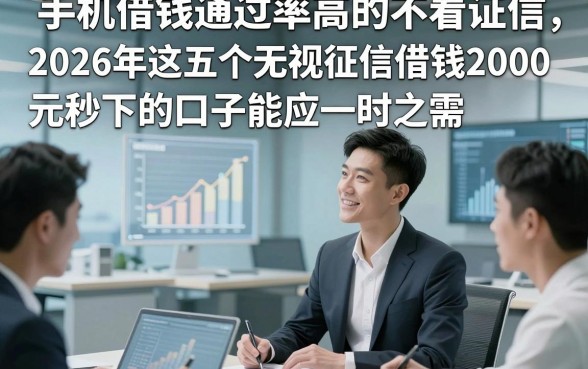 手机借钱通过率高的不看证信，2026年这五个无视征信借钱2000元秒下的口子能应一时之需