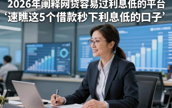 2026年阐释网贷容易过利息低的平台，速瞧这5个借款秒下利息低的口子