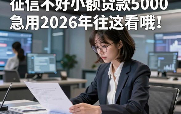 征信不好小额贷款5000急用2026年往这看哦！顺道梳理5个征信不好借钱5000急用秒过app