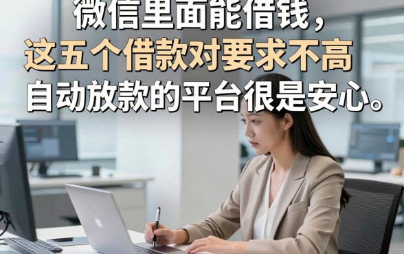 微信里面能借钱，这五个借款对要求不高自动放款的平台很是安心