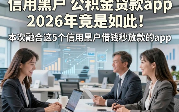 信用黑户 公积金贷款app2026年竟是如此！本次融合这5个信用黑户借钱秒放款的app