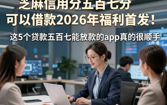 芝麻信用分五百七分可以借款2026年福利首发！这5个贷款五百七能放款的app真的很顺手