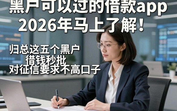 黑户可以过的借款app2026年马上了解！归总这五个黑户借钱秒批对征信要求不高口子