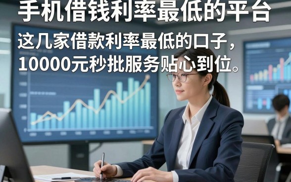 手机借钱利率最低的平台，这几家借款利率最低的口子10000元秒批服务贴心到位