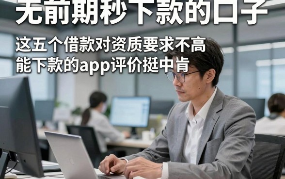 无前期秒下款的口子，这五个借款对资质要求不高能下款的app评价挺中肯