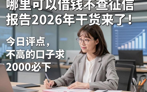 哪里可以借钱不查征信报告2026年干货来了！今日评点五个借款对征信要求不高的口子2000必下