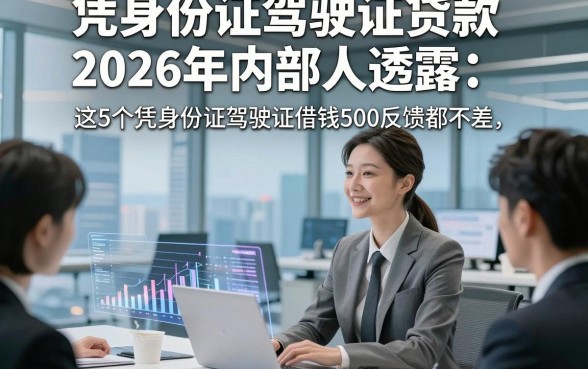 凭身份证驾驶证贷款2026年内部人透露，这5个凭身份证驾驶证借钱500能放款app反馈都不差