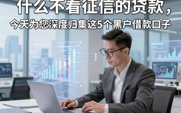 什么不看征信的贷款，今天为您深度归集这5个黑户借款口子！