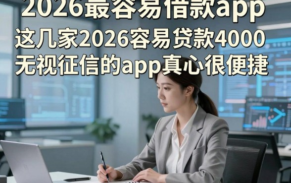 2026最容易借款app，这几家2026容易贷款4000无视征信的app真心很便捷
