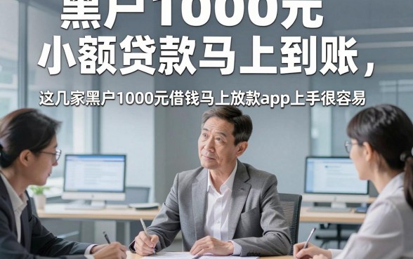 黑户1000元小额贷款马上到账，这几家黑户1000元借钱马上放款app上手很容易