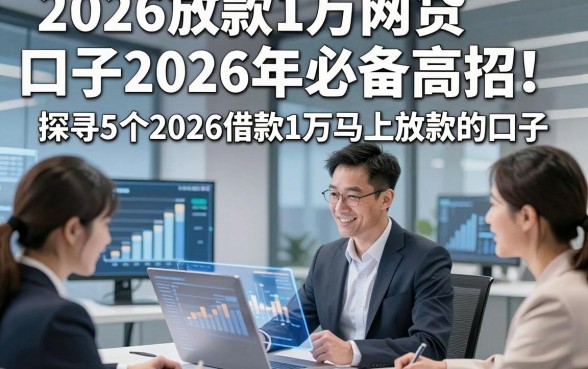 2026放款1万网贷口子2026年必备高招！探寻5个2026借款1万马上放款的口子