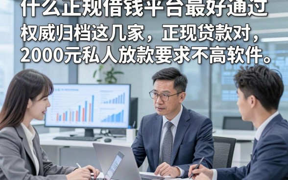 什么正规借钱平台最好通过，权威归档这几家正规贷款对2000元私人放款要求不高软件