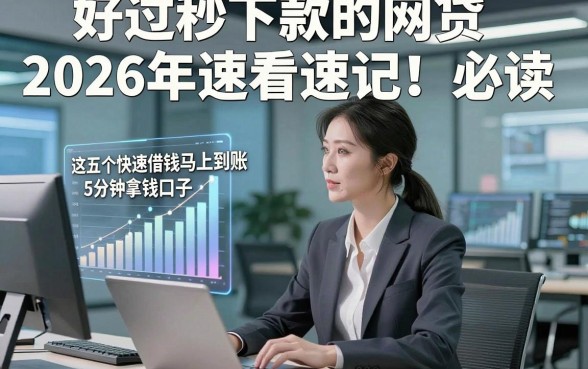 好过秒下款的网贷2026年速看速记！必读​这五个快速借钱马上到账5分钟拿钱口子