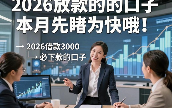 2026放款的的口子本月先睹为快哦！本篇清点五个2026借款3000必下款的口子