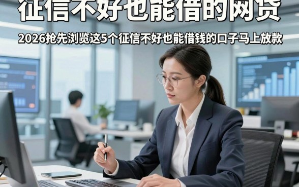 征信不好也能借的网贷，2026抢先浏览这5个征信不好也能借钱的口子马上放款