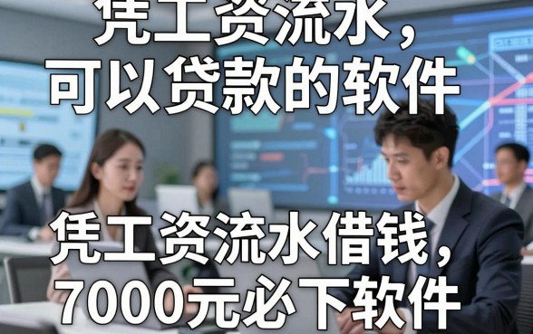 凭工资流水可以贷款的软件，顺道整理五个凭工资流水借钱7000元必下软件