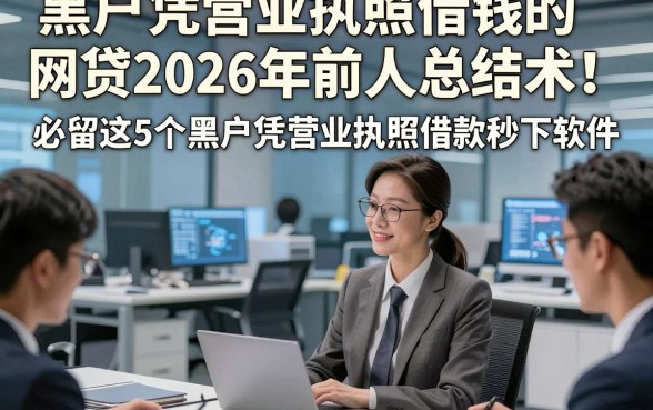 黑户凭营业执照借钱的网贷2026年前人总结术！必留这5个黑户凭营业执照借款秒下软件