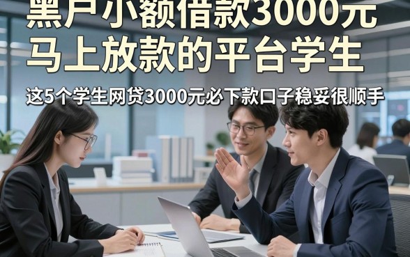 黑户小额借款3000元马上放款的平台学生，这5个学生网贷3000元必下款口子稳妥很顺手