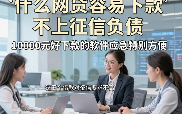 什么网贷容易下款不上征信负债，这五个借款对征信要求不高10000元好下款的软件应急特别方便