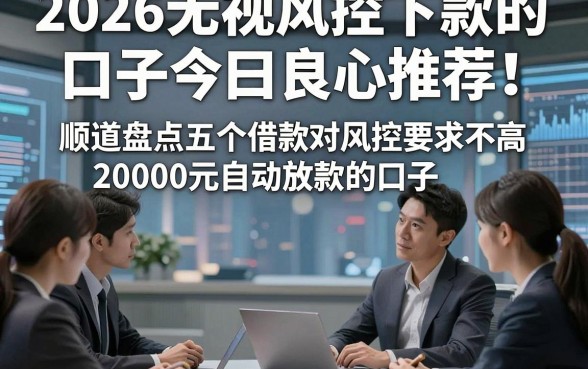 2026无视风控下款的口子今日良心推荐！顺道盘点五个借款对风控要求不高20000元自动放款的口子