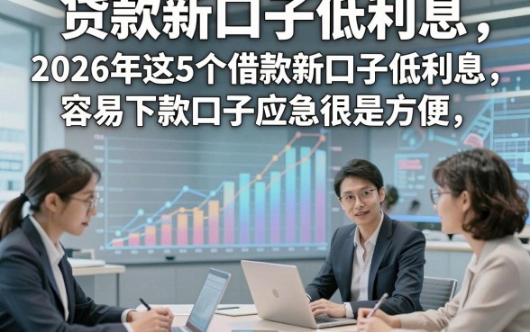 贷款新口子低利息，2026年这5个借款新口子低利息容易下款口子应急很是方便
