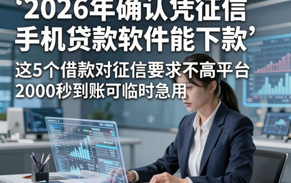 2026年确认凭征信手机贷款软件能下款，这5个借款对征信要求不高平台2000秒到账可临时急用