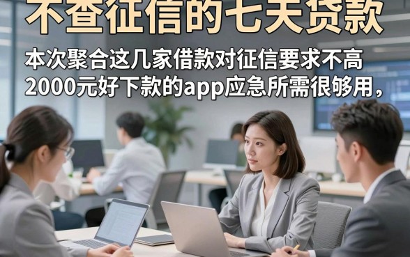 不查征信的七天贷款，本次聚合这几家借款对征信要求不高2000元好下款的app应急所需很够用