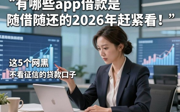 有哪些app借款是随借随还的2026年赶紧看！详述​这5个网黑 不看征信的贷款口子