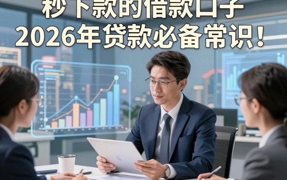 秒下款的借款口子2026年贷款必备常识！阐释这五个秒下款的贷款口子