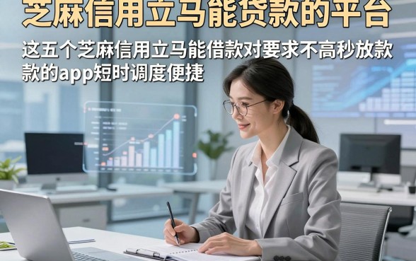 芝麻信用立马能贷款的平台，这五个芝麻信用立马能借款对要求不高秒放款的app短时调度便捷