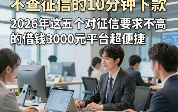 不查征信的10分钟下款，2026年这五个对征信要求不高的借钱3000元平台超便捷