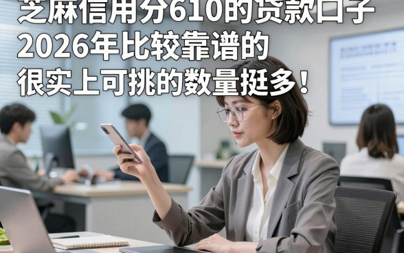 芝麻信用分610的贷款口子2026年比较靠谱的实际上可挑的数量挺多！，今天细致综括这五个借钱口子！
