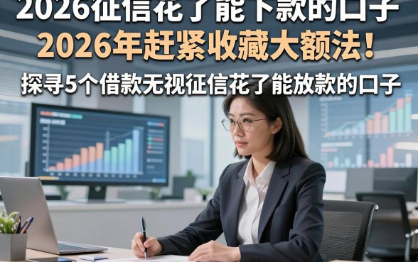 2026征信花了能下款的口子2026年赶紧收藏大额法！探寻5个借款无视征信花了能放款的口子
