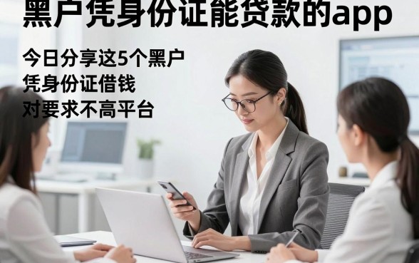黑户凭身份证能贷款的app，今日分享这5个黑户凭身份证借钱对要求不高平台临时周转适配