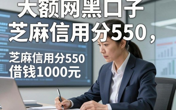 大额网黑口子芝麻信用分550，品评五个芝麻信用分550借钱1000元放款的app