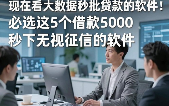 现在看大数据秒批贷款的软件！必选这5个借款5000秒下无视征信的软件