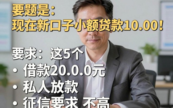 现在新口子小额贷款1000！列举这5个借款2000元私人放款对征信要求不高app