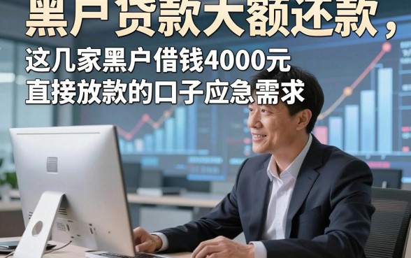 黑户贷款大额还款，这几家黑户借钱4000元直接放款的口子应急需求适配