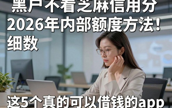 黑白户不看芝麻信用分2026年内部额度方法！细数​这5个真的可以借钱的app