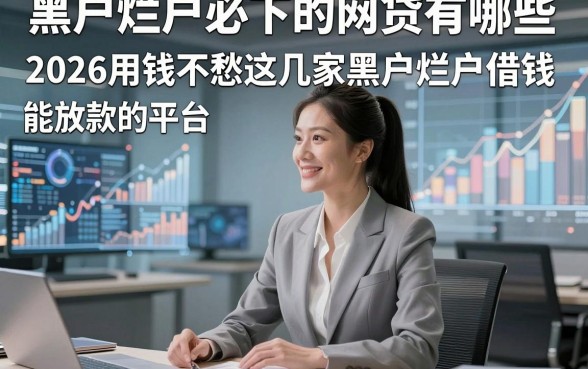 黑户烂户必下的网贷有哪些，2026用钱不愁这几家黑户烂户借钱能放款的平台